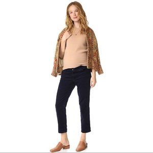 HATCH maternity boyfriend cords in midnight navy (O/S)